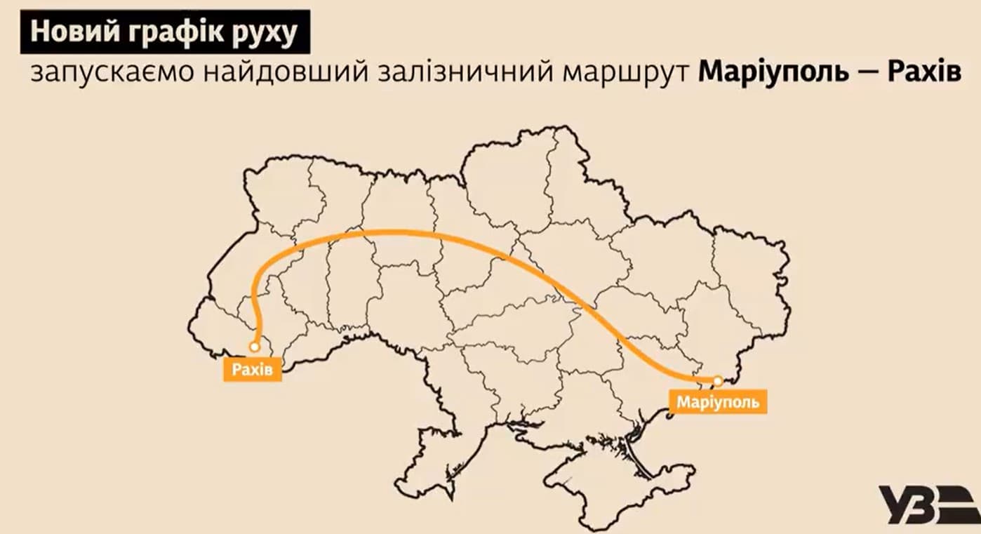 Поїзд Маріуполь — Рахів з'єднай 12 областей України