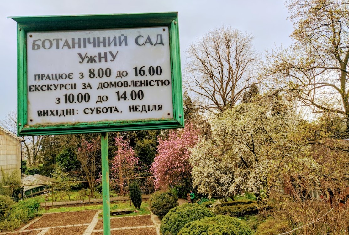 Ботанічний сад в Ужгороді
